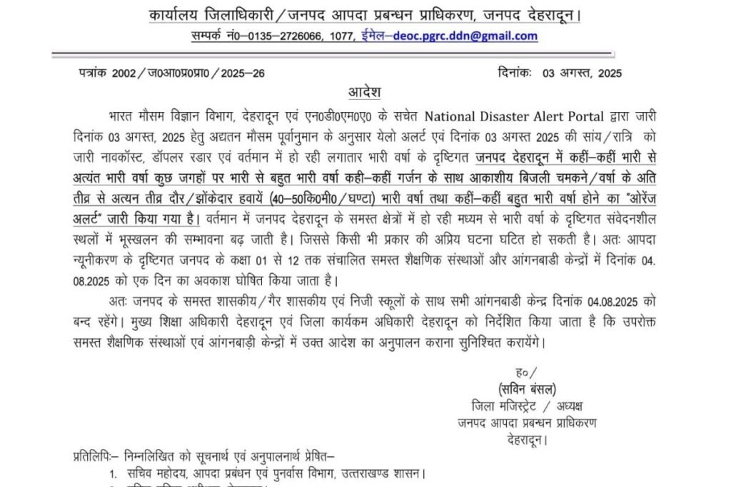 dehradun-school-closed-august-4-2025-dm-order