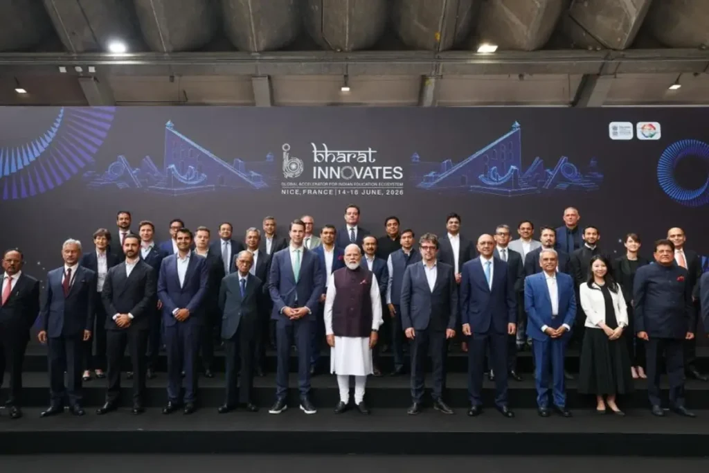 PM मोदी और मैक्रों ने भारतीय स्टार्टअप्स को ग्लोबल इन्वेस्टर्स से जोड़ने के लिए ‘भारत इनोवेट्स 2026’ का उद्घाटन किया